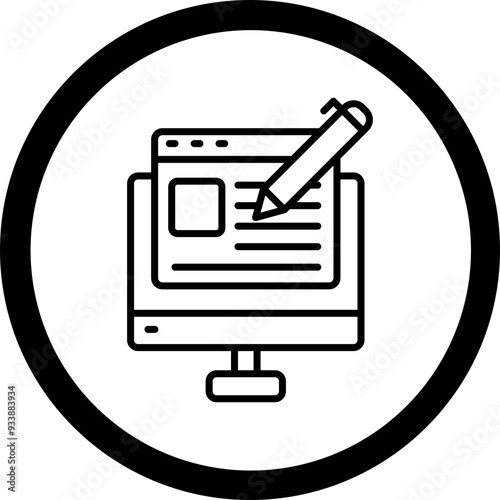 Blogging Vector Icon Design