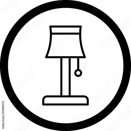 Floor Lamp Vector Icon Design