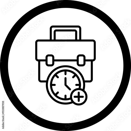 Overtime Vector Icon Design
