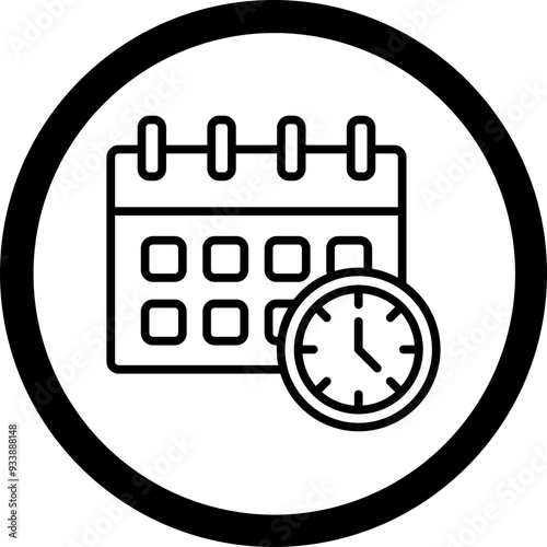 Deadline Vector Icon Design