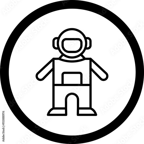 Space Suit Vector Icon Design