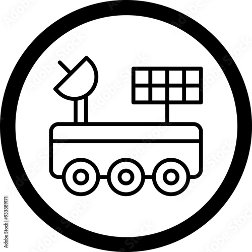 Space Car Vector Icon Design