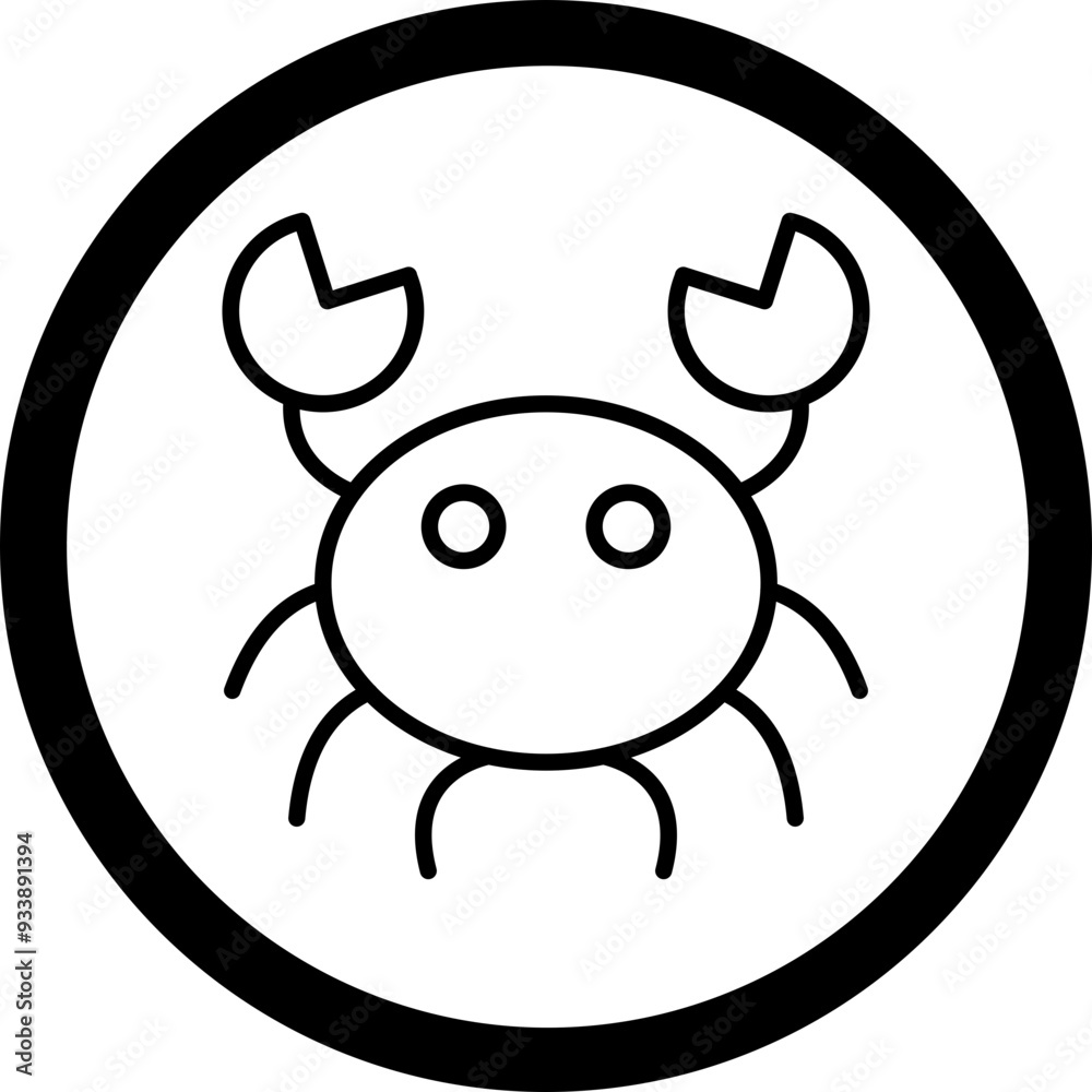 Fototapeta premium Crab Vector Icon Design