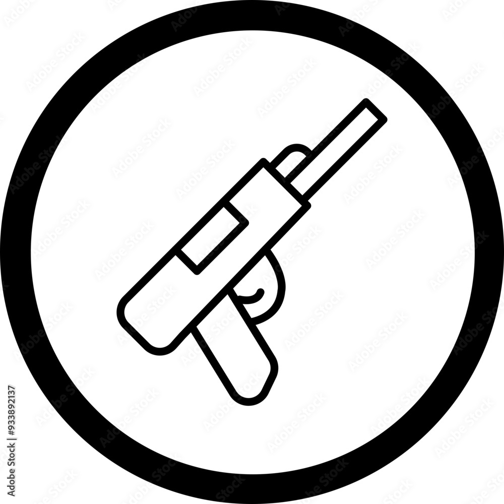 Gun Vector Icon Design