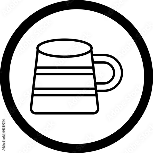 Wooden Mug Vector Icon Design