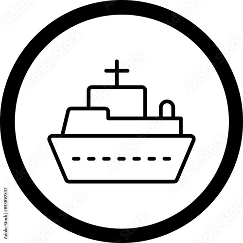 Ship Vector Icon Design