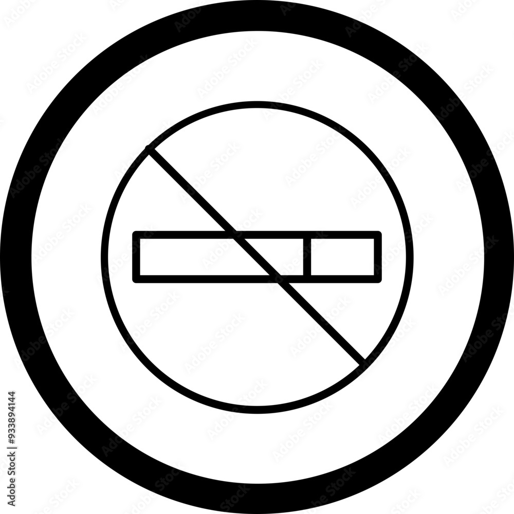 No Smoking Vector Icon Design No Smoking Vector Icon Design