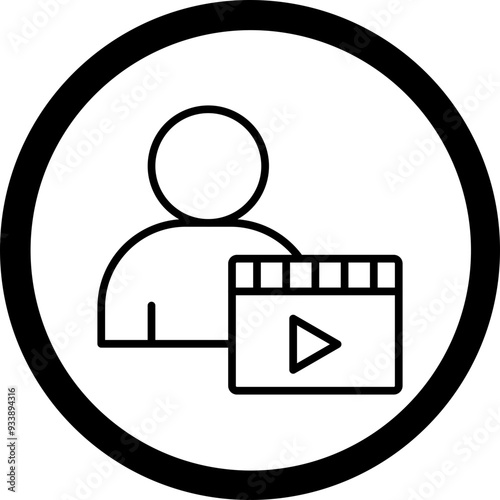 Actor Vector Icon Design