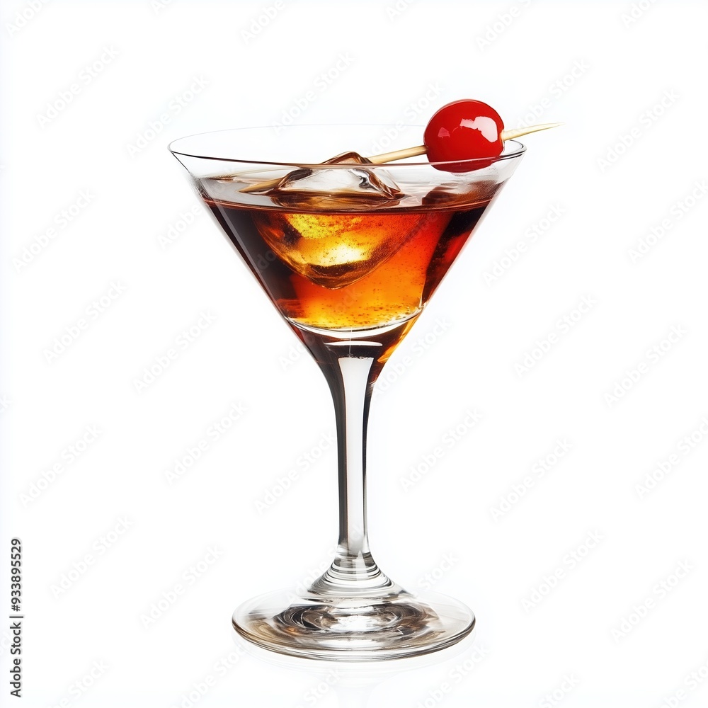 custom made wallpaper toronto digitalManhattan classic cocktail isolated on white
