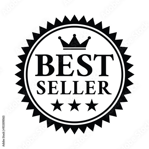 Best seller badge logo design | Vector Illustration