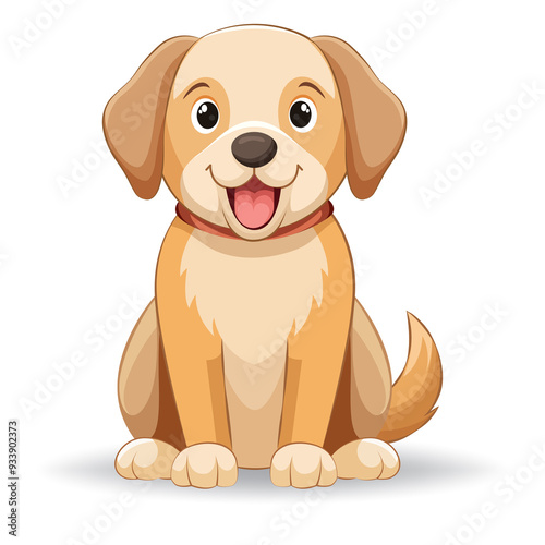 Adorable Cartoon Dog Playful and Full of Character