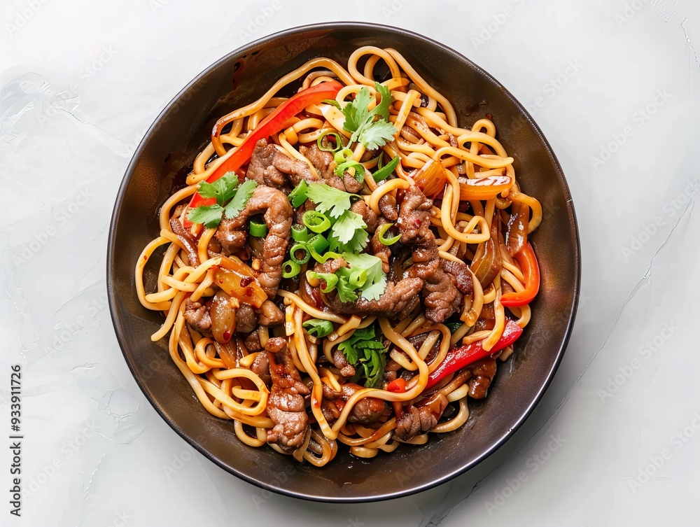 Lo Mein. The most popular Chinese dishes. Soft noodles stir-fried with vegetables and often meat or seafood, similar to chow mein but usually with a different type of noodle. Lo Mein. The most popular Chinese dishes. Soft noodles stir-fried with vegetables and often meat or seafood, similar to chow mein but usually with a different type of noodle.