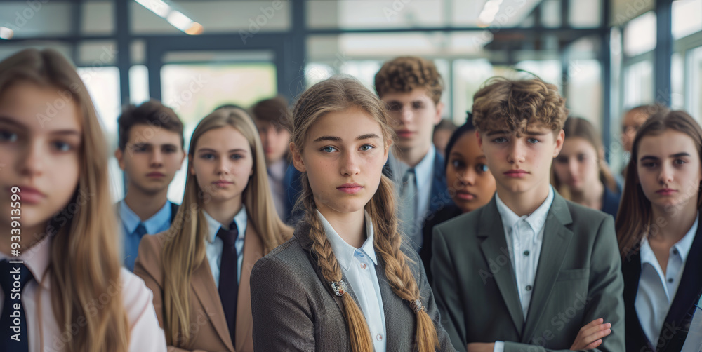 A group of children dressed in business attire standing confidently in an office setting. Their serious expressions and professional appearance emphasize ambition and leadership. A group of children dressed in business attire standing confidently in an office setting. Their serious expressions and professional appearance emphasize ambition and leadership.