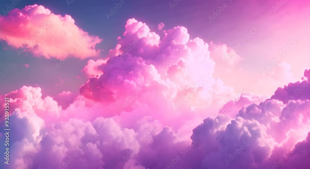 Illuminated Clouds A texture image of a soft dreamy gradient resembling a sky full of colorful clouds that are lit up from within 4k animation