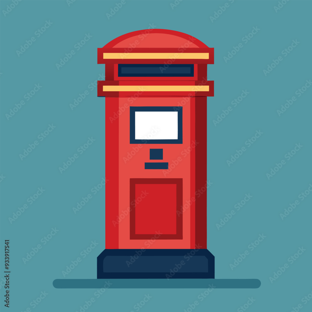 Obraz premium British Post Box Vector Design Illustration