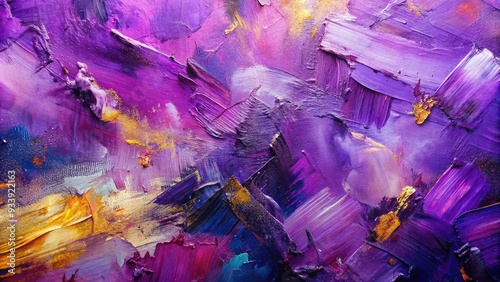 Wallpaper Mural Vibrant purple hues dance across canvas as expressive brushstrokes merge with subtle textures, creating an abstract masterpiece of bold, whimsical beauty and captivating energy. Torontodigital.ca