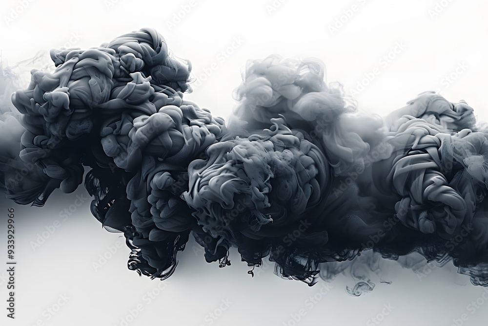 Ethereal Swirls of Dark Smoke Creating a Mystical Atmosphere Ethereal Swirls of Dark Smoke Creating a Mystical Atmosphere