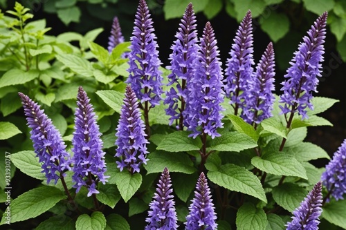 Plectranthus ecklonii, Plectranthus 'Mona Lavender', Mona Lavender, Ecklon spur flower, Spur flower, Violet flowers in the garden photo