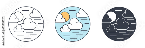 Clouds icon symbol vector illustration isolated on white background