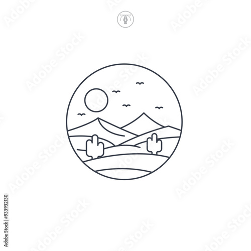 Desert icon symbol vector illustration isolated on white background