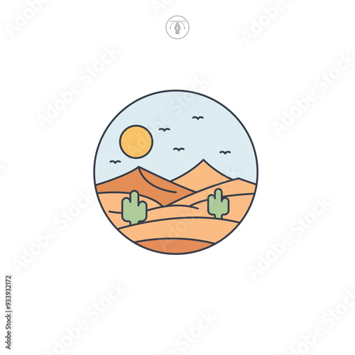 Desert icon symbol vector illustration isolated on white background