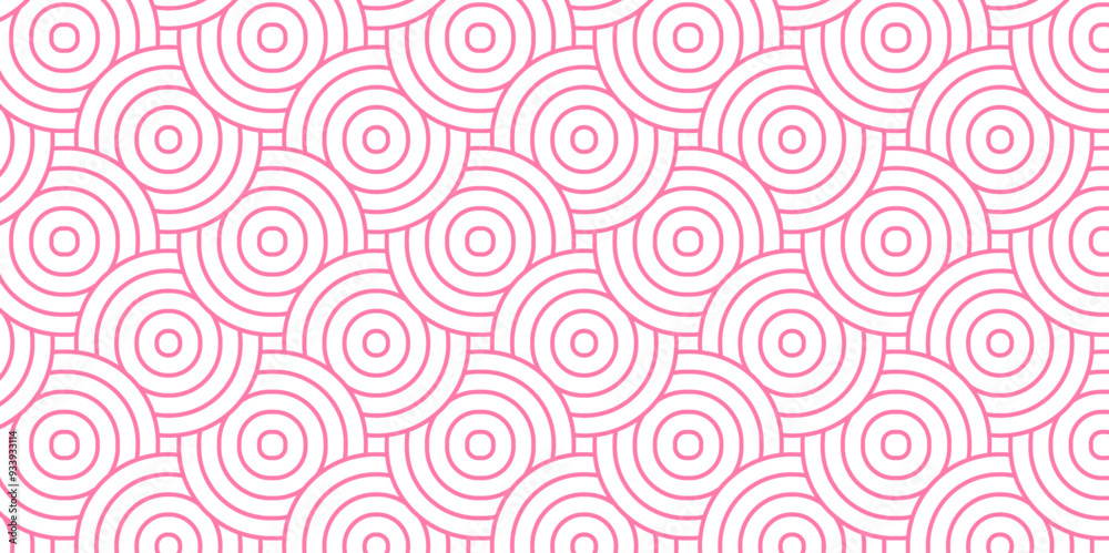 Abstract traditional geometric overlapping creative wave circle minimal lapping textile round vector texture. pink and white fabric element repeat swirl geometrical background. Abstract traditional geometric overlapping creative wave circle minimal lapping textile round vector texture. pink and white fabric element repeat swirl geometrical background.