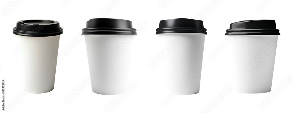 collection of Blank paper coffee cup isolated on transparent background collection of Blank paper coffee cup isolated on transparent background