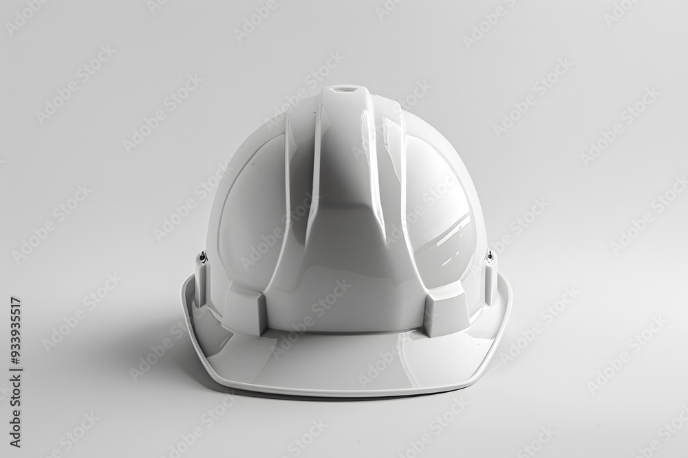 Fototapeta premium Sleek White Hard Hat for Construction Safety