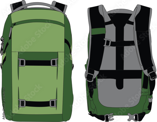 backpack vector illustration, School backpack icon set, School backpack cartoon isolated, Backpack fashion flat colorfull, Backpack fashion flat