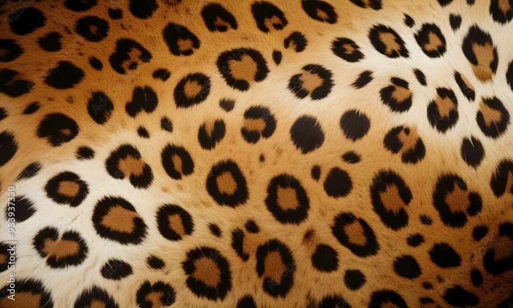 Leopard print pattern , close-up view of the distinctive spotted fur texture of a leopard Leopard print pattern , close-up view of the distinctive spotted fur texture of a leopard