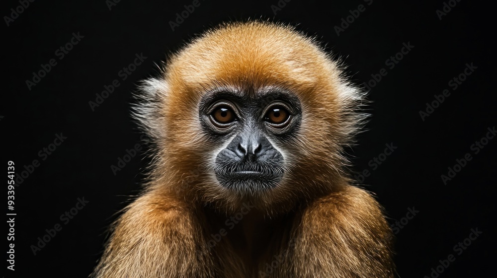 Close-up Portrait of a Young Gibbon Close-up Portrait of a Young Gibbon