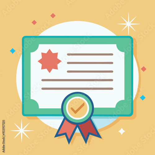 Certificate Vector Design Illustration