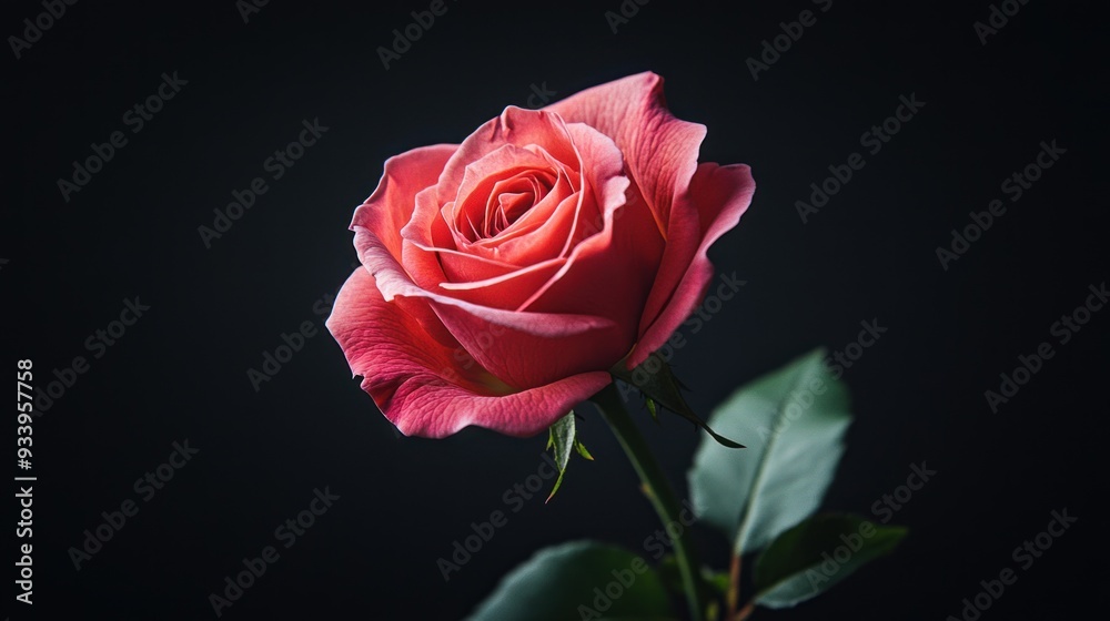 Single Rose Against Dark Background Single Rose Against Dark Background