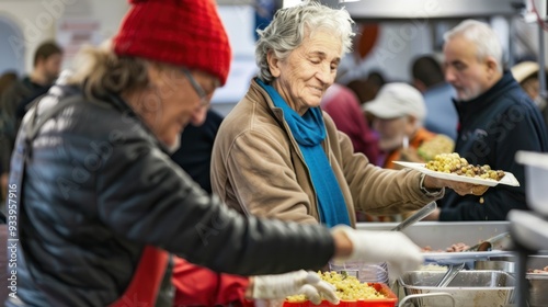 Serving Food at a Soup Kitchen