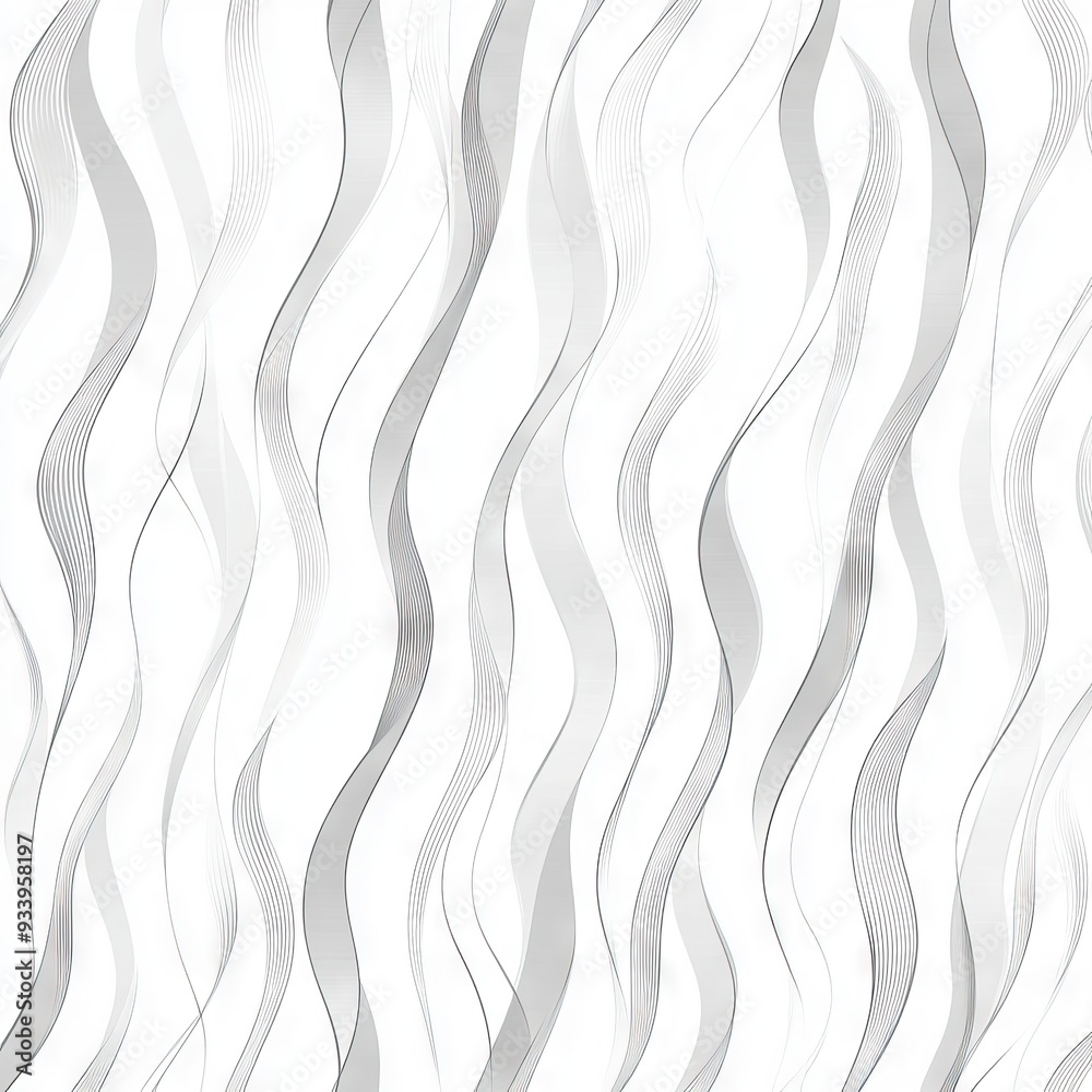 White and Gray Seamless Pattern with Wavy Lines. AI generated illustration White and Gray Seamless Pattern with Wavy Lines. AI generated illustration