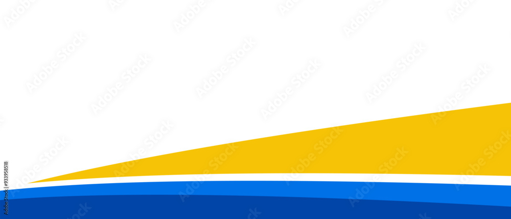 White background with blue and yellow curved lines in modern style White background with blue and yellow curved lines in modern style
