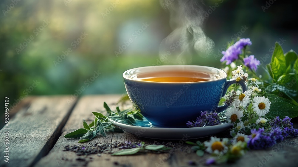 Inviting Herbal Tea with Natural Elements Inviting Herbal Tea with Natural Elements
