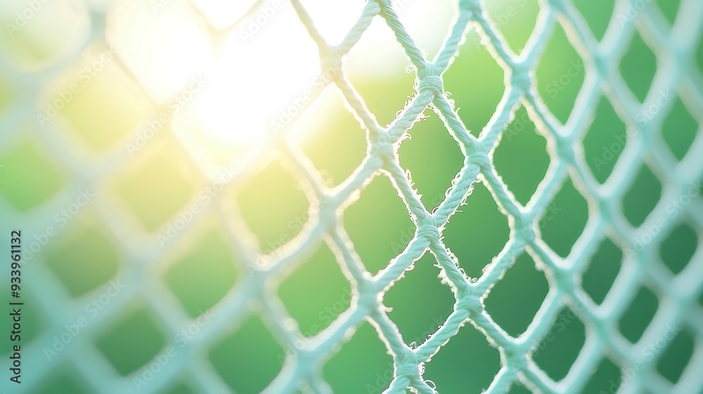 Fototapeta premium Sunny backdrop with a vibrant net design, open area for creativity, bright atmosphere enhancing the overall scene, inviting and cheerful environment for various activities.