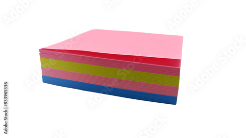 Colorful Sticky Note Isolated on White Background - Office and Organization Tool