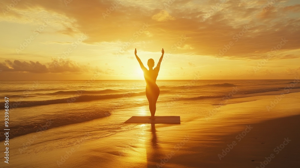 Sunset Serenity: Yoga on the Beach Sunset Serenity: Yoga on the Beach