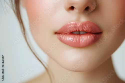Perfect natural lip makeup. Lip Protection. Close up beautiful female mouth, Lip Care And Beauty Concept, Perfect natural lip makeup.