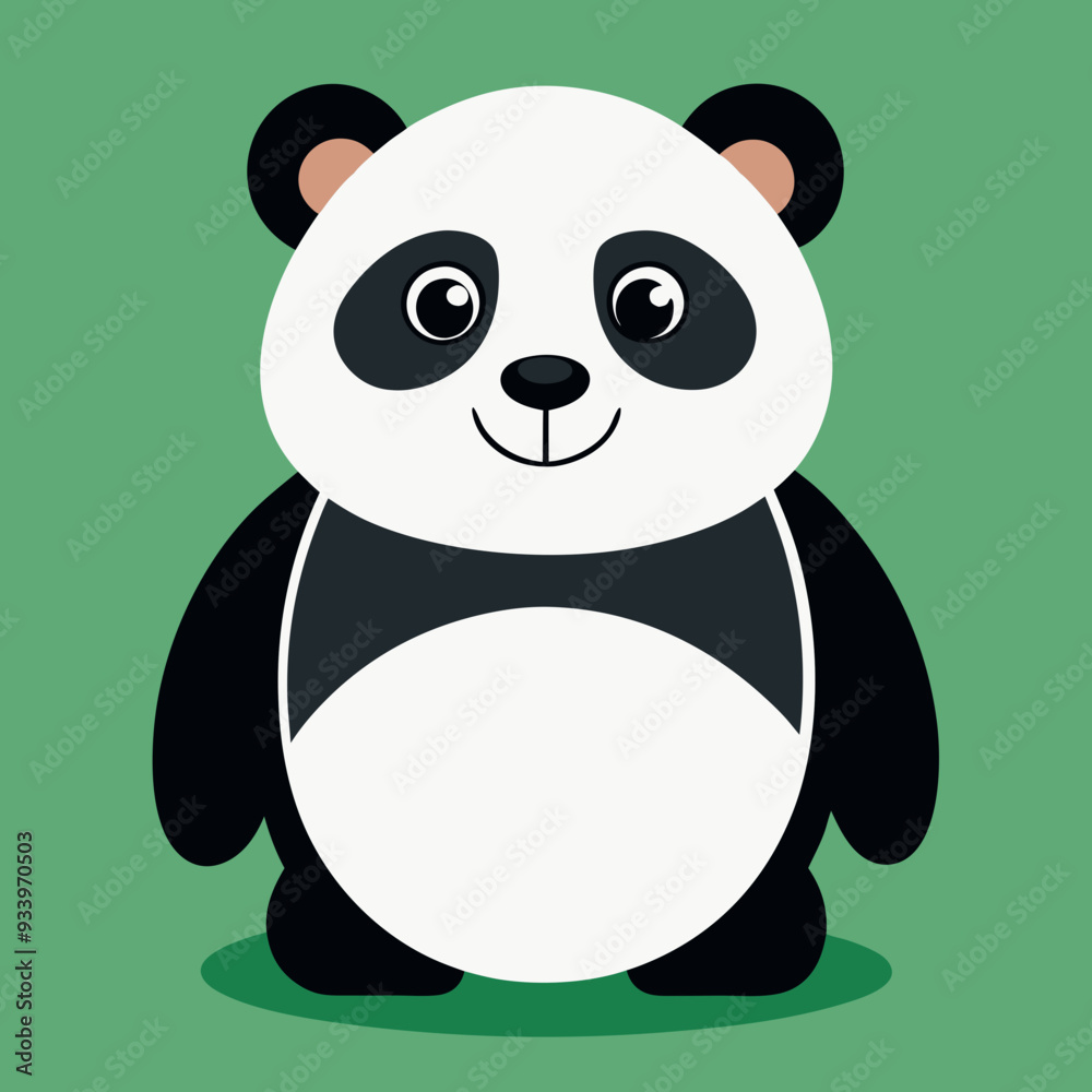 Naklejka premium panda with a blank sign