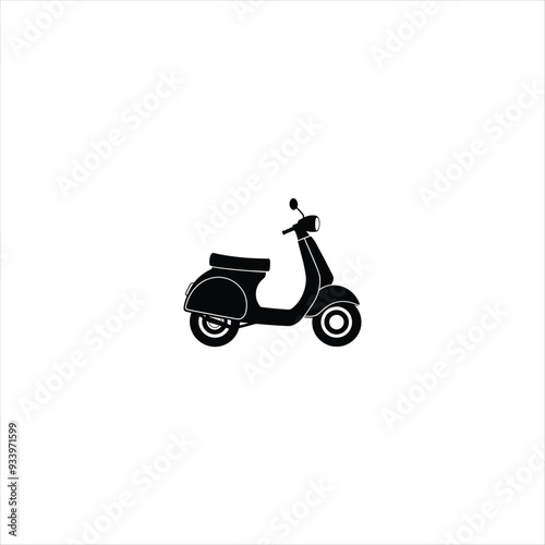 red scooter isolated on white