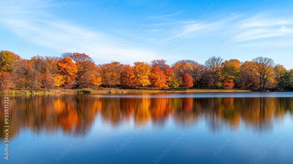 Autumn Reflection in a Still Lake Autumn Reflection in a Still Lake