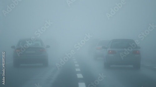 car driving in the fog
