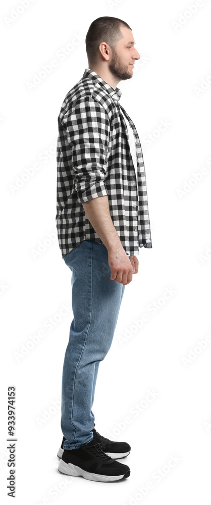Man in casual clothes on white background Man in casual clothes on white background