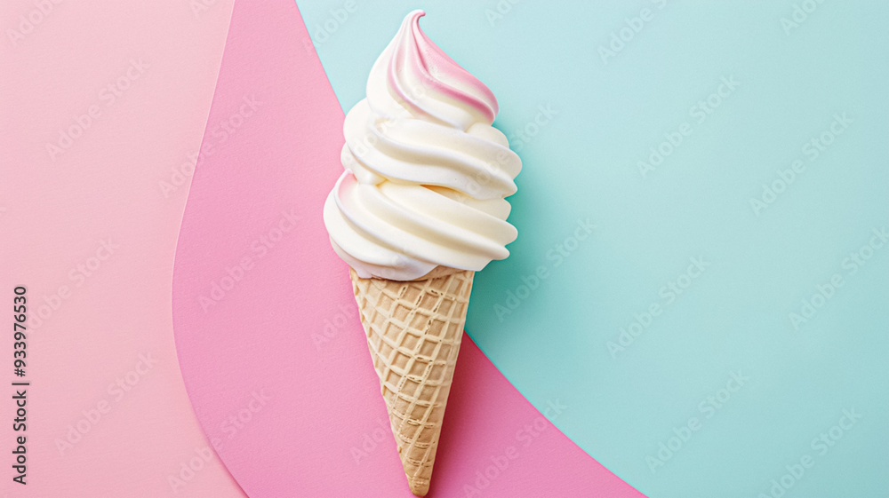 Ice cream colourful summer treat, sweet dessert in summertime, holiday food idea Ice cream colourful summer treat, sweet dessert in summertime, holiday food idea