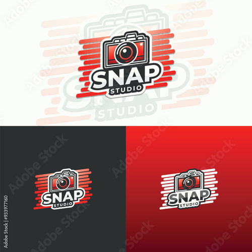 Dynamic Camera Emblem Logo for Snap Studio photography design