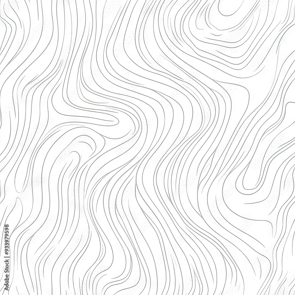 White and Gray Seamless Organic Pattern - AI generated illustration