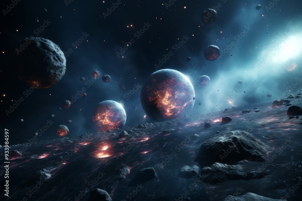 Cosmic Landscape: Planets and Stars in a Surreal Galaxy